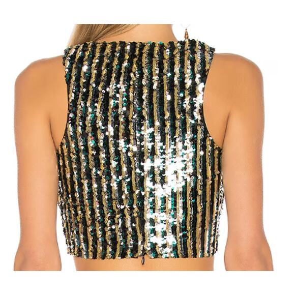 Tularosa Belinda Sequin Crop Top – Multi Women’s Size: Small - Picture 2 of 11